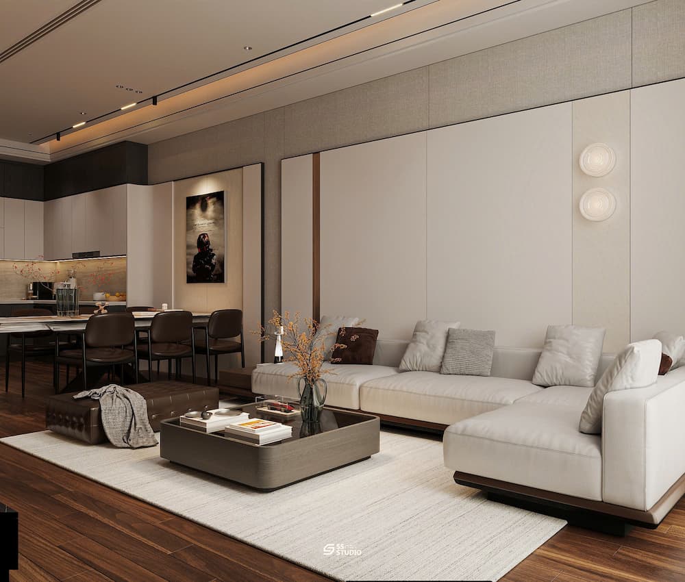 Kiến trúc, nội thất nhà phố Hưng Hà 160m2 phong cách hiện đại